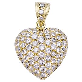 inconnue Ciondolo cuore in oro giallo e diamanti. Altro