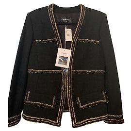 CHANEL Metiers d'Art 2017a jacket (Paris Ritz Cosmopolite) Collection  BNWT Black