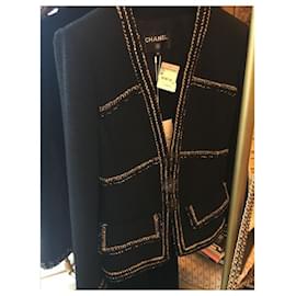 Chanel-CHANEL Métiers d'Art 2017una chaqueta (París Ritz cosmopolita) Colección BNWT-Negro