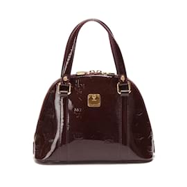 MCM-Visetos Patent Leather Handbag-Purple