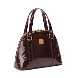 MCM-Visetos Patent Leather Handbag-Purple