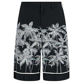 Palm Angels-Palm Angels Jungle Parrots Swim Shorts-Black
