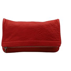 Alexander Wang Fold Over Clutch in Red Leather Red