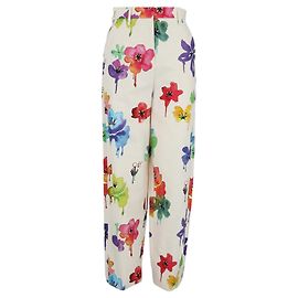 Off White Floral blanquecino 90pantalones Beige