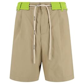 Palm Angels-Palm Angels Track Belt Shorts-Beige