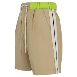 Palm Angels-Palm Angels Track Belt Shorts-Beige