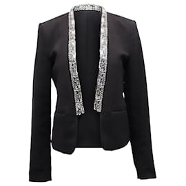 Michael Kors-Michael Kors Crystal Embellished Blazer in Black Acrylic -Black
