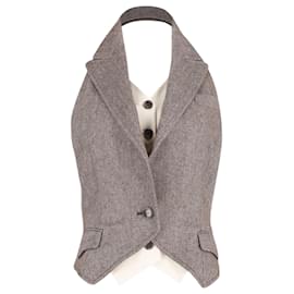 Dior-Dior Vest in Brown Wool-Brown