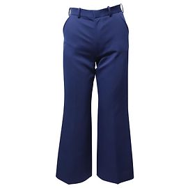 Maison Martin Margiela Maison Margiela Flared Trousers in Blue Polyester Blue