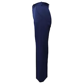 Maison Martin Margiela-Maison Margiela Flared Trousers in Blue Polyester-Blue