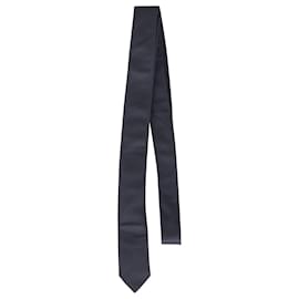 Dior-Dior CD Neck Tie in Navy Blue Silk -Blue,Navy blue