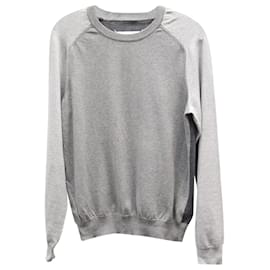 Maison Martin Margiela-Maison Margiela Two Tone Panel Sweater in Grey Cotton-Grey