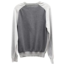 Maison Martin Margiela-Maison Margiela Two Tone Panel Sweater in Grey Cotton-Grey