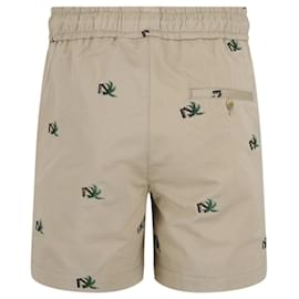 Palm Angels-Palm Angels Broken Palm Shorts-Beige