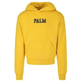 Palm Angels-Palm Angels Giaguaro American Hoodie-Yellow