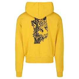 Palm Angels-Palm Angels Giaguaro American Hoodie-Yellow