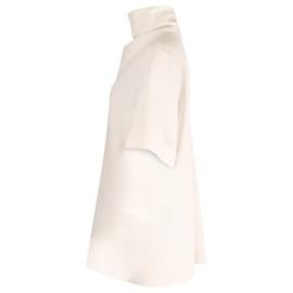 Ellery-Ellery Hopper Cowl Top in White Polyester-White