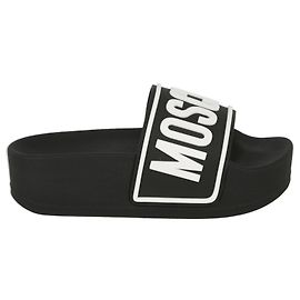 Ciabatte Moschino Platform Logo Nero