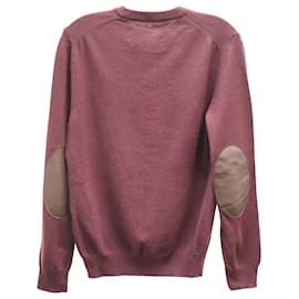Maison Martin Margiela-Maison Margiela 14 Elbow Patch Sweater in Burgundy Wool-Red,Dark red