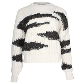 Ba&Sh Cacilie Pullover aus weißem Acryl Weiß