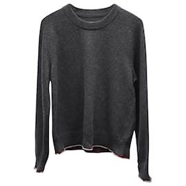 Maison Martin Margiela-Maison Margiela Sweater with Trim Design in Grey Wool-Grey