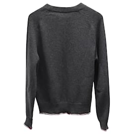 Maison Martin Margiela-Maison Margiela Sweater with Trim Design in Grey Wool-Grey