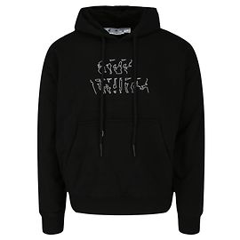 Off White Pull à capuche blanc cassé Neen Arrow Skate Noir