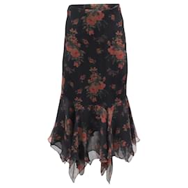 Polo Ralph Lauren-Polo Ralph Lauren Midi Skirt in Floral Print Silk-Other
