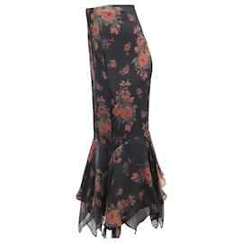 Polo Ralph Lauren-Saia midi polo Ralph Lauren em seda com estampa floral-Outro