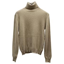 Autre Marque-Ami Paris Turtleneck Sweater in Beige Wool Cashmere Blend -Beige