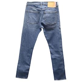 Acne-Jeans North Slim Fit di Acne Studios in cotone blu lavato-Blu