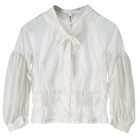 Comme Des Garcons-Comme des Garcons Cropped-Bluse aus weißem Polyester-Weiß