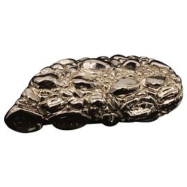Anel de pele de crocodilo Givenchy em metal prateado Prata Metálico
