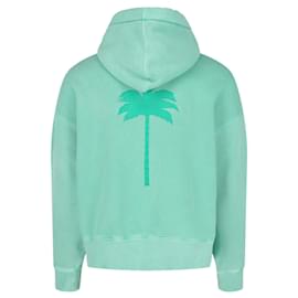 Palm Angels-Palm Angels Back Palm Hoodie-Green