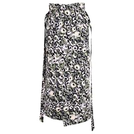 Marni-Marni Printed Wrap Midi Skirt in Multicolor Cotton-Other,Python print