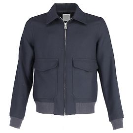 Giacca Aviatore Sandro Paris in Cotone Blu Navy Blu Blu navy