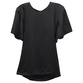 Alexander Wang Top mit Seitenschlitzen in schwarzer Viskose Schwarz