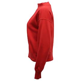 Isabel Marant-Isabel Marant Etoile Pull Logo Imprimé en Coton Rouge-Rouge