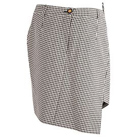 Balenciaga Houndstooth Rock aus schwarzer Wolle Andere