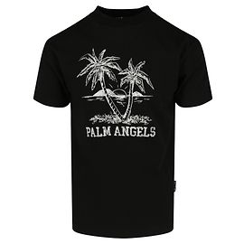 Palm Angels Sunset Palms Classic Tee Black
