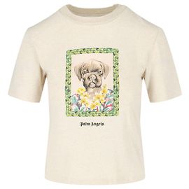 Palm Angels Boxer Bob Fitted Tee Beige