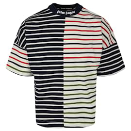 Palm Angels-Palm Angels Mix Stripes Logo Tee-Multiple colors