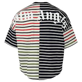 Palm Angels-Palm Angels Mix Stripes Logo Tee-Multiple colors