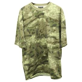 Yeezy-Saison Yeezy 3 T-shirt camouflage en coton vert-Vert,Vert olive