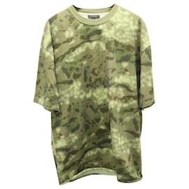 Yeezy-Yeezy Jahreszeit 3 Camo-T-Shirt aus grüner Baumwolle-Grün,Olivgrün