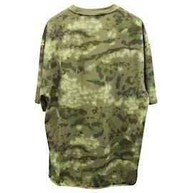 Yeezy-Saison Yeezy 3 T-shirt camouflage en coton vert-Vert,Vert olive