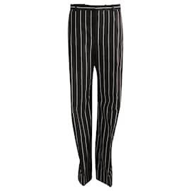 Balenciaga-Balenciaga Pin Stripe Pants in Black Cotton-Black