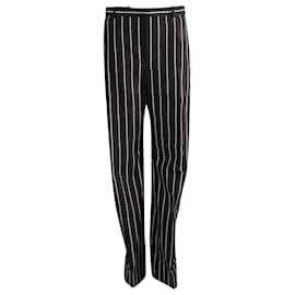 Balenciaga-Balenciaga Pin Stripe Pants in Black Cotton-Black