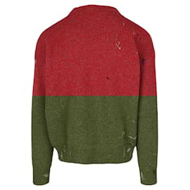 Palm Angels-Palm Angels Painted Cashmere Blend Sweater-Red