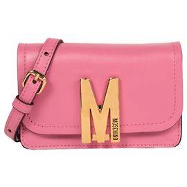 Sac à bandoulière Moschino M-Plaque Rose